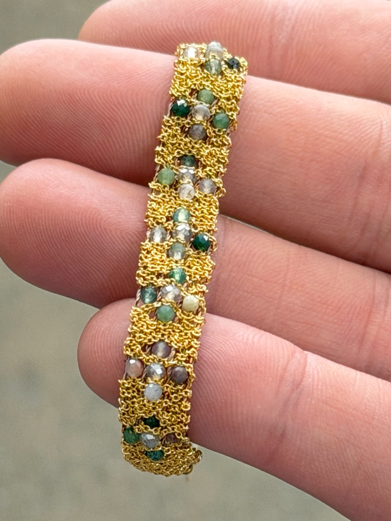 Dag Gioielli Gold/Silver Musky Agathe And Grey Labradorite Bracelet